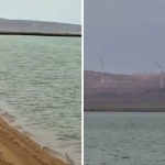 Qizilqum cho‘lida katta ko‘l paydo bo‘ldi (video)