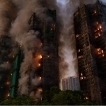 Гонконгдаги ёнғин ортидан 13 киши ҳибсга олинди