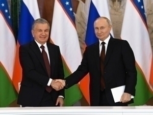 Mirziyoyev extended his congratulations to Putin for his success in the election