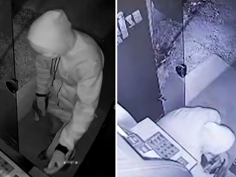 Гулистонда 18 ёшли йигит банкоматни болта билан бузишга уринди (видео)