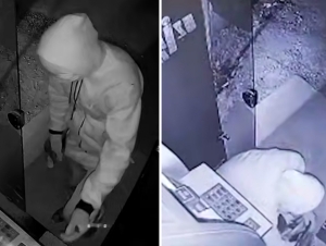 Гулистонда 18 ёшли йигит банкоматни болта билан бузишга уринди (видео)