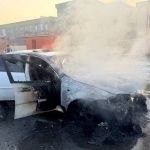 Fire breaks out in Lacetti car in Tashkent, No injuries reported