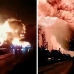 Руминиядаги ёқилғи қуйиш шохобчасида кучли портлаш юз берди (видео)