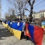 Мўғилистонликлар Россия элчихонаси олдида намойиш ўтказди