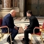 Zelenskiy va Tramp Rim papasining ta’ziyasida uchrashdi