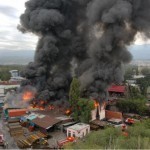 Қозоғистоннинг Олмаота шаҳрида йирик ёнғин содир бўлди (видео)