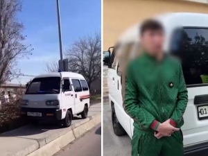  Damas' driver received a penalty for driving on the sidewalk in Tashkent