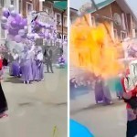 Chechenistondagi so‘nggi qo‘ng‘iroq tadbirida sharlar portlab ketdi (video)