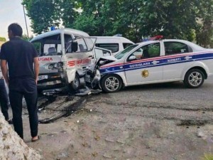 Ambulance and National Guard Vehicles Collided in Fergana