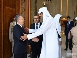  Shavkat Mirziyoyev extended his congratulations to Emir Sheikh Tamim bin Hamad Al Thani