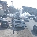 Қашқадарёда Damas портлаб кетди (видео)