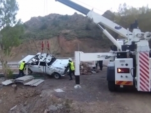 “Qamchiq”da “Volga” soyga tushib ketdi