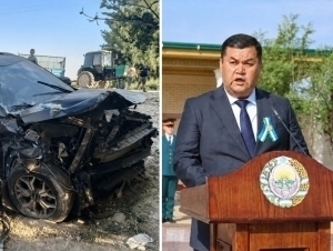 Зафаробод ҳокими хизмат машинасида ЙТҲга учради