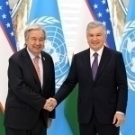 Shavkat Mirziyoyev Bishkekda Antoniu Guterrish bilan uchrashdi