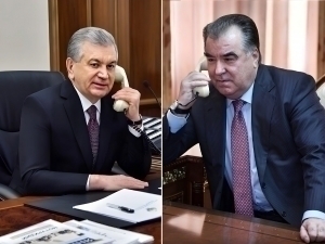 Mirziyoyev holds telephone conversation with Rahmon