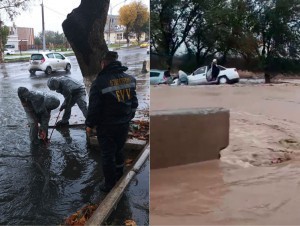 Streets and houses were flooded in Samarkand