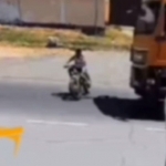 Truck hits 9-year-old bicyclist in Yangiyul district (video)
