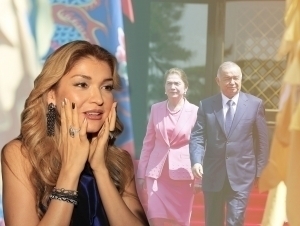 Islom Karimov throws a slipper at his daughter Gulnora