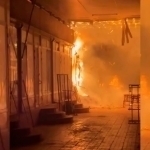 Andijonda bozor yonib ketdi (video)