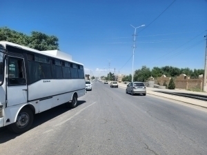 Bus strikes a pedestrian in Samarkand
