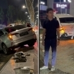 Тошкентда Lexus Cobalt билан тўқнашиб кетди