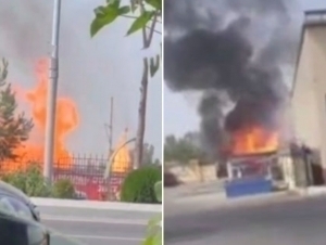 Андижондаги “заправка”га ўт кетди 