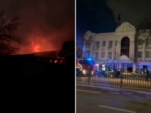 Тошкентда ресторан ёниб кетди (видео)