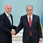To‘qayev FIFA prezidentini qabul qildi