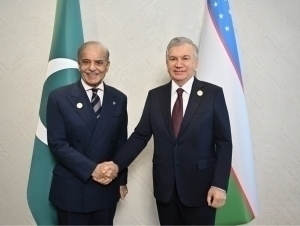 Mirziyoyev meets with Pakistani Prime Minister Shahbaz Sharif