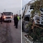 Андижонда ҳайдовчи ухлаб қолиб, юк машинасида ЙТҲга учради