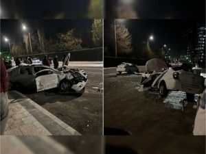 There was a three-vehicle accident in Tashkent
