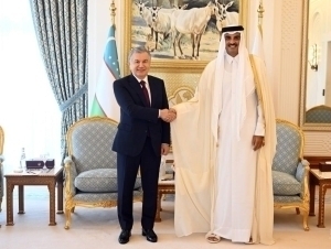 Shavkat Mirziyoyev Qatar amirining Yaqin Sharqdagi sa’y-harakatlarini yuqori baholadi