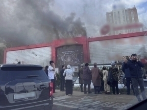 “Korzinka”da katta yong‘in sodir bo‘ldi (video)