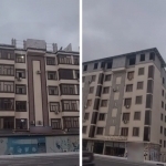 Jizzaxda ko‘p qavatli binoning tomiga yana bir “etaj” qurib olganlar jarimaga tortildi (video)