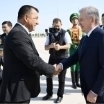 Mirziyoyev arrives in Turkmenistan