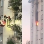 Андижондаги кўп қаватли уйда ёнғин чиқди (видео)