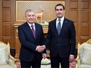 Шавкат Мирзиёев Сердар Бердимуҳамедов билан учрашди