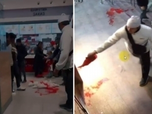 Qirg‘izistonda KFC’ni boykot qilganlar hibsga olindi (video)