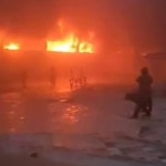 Fire breaks out in a store in Gijduvan (video)