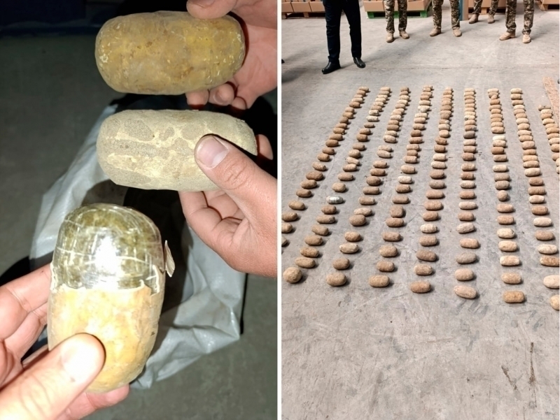 Termizda kartoshka ko‘rinishidagi 72 kilo “gashish”ni olib o‘tmoqchi bo‘lgan shaxs ushlandi