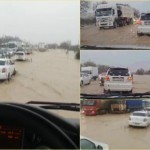 The international highway floods in Bulungur district