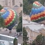Xo‘jandda ichida O‘zbekiston fuqarosi bo‘lgan havo shari qulab tushdi (video)