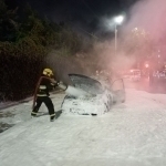 Car catches fire in Chilanzar district