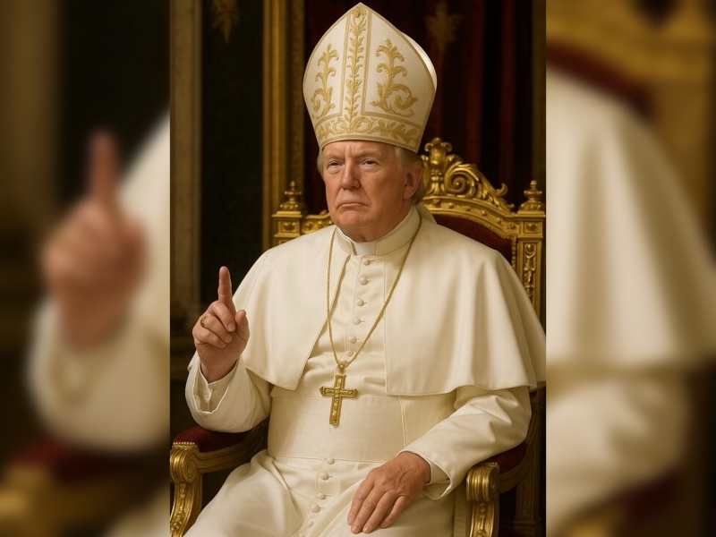 Трамп ўзи Рим папаси сифатида тасвирланган суратни эълон қилди