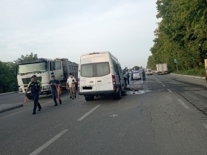 Minibus collided with a truck in Fergana