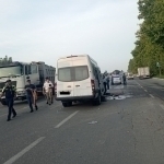 Minibus collided with a truck in Fergana
