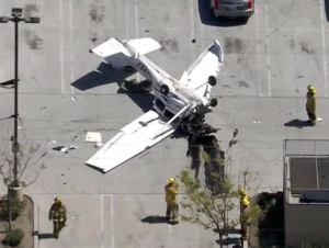 AQSHda samolyot simyog‘ochga urilib, qulab tushdi (video)