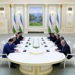 Мирзиеёв Қозоғистон Парламенти Мажлиси Раисини қабул қилди