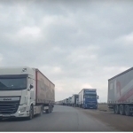 Trucks getting stuck at the Tajikistan-Uzbekistan border prompt questions of responsibility