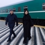 Саида Мирзиёева ҳам Ургутга поездда борди
